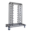 Feros Trolley Elegance - für 16 Absperrpfosten und Seile, Hammerite Silber, Bild 3