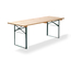 Feros Fiesta - klappbares Biergarnitur-Set mit Tisch 70 cm, Grün/Holz, Bild 3