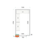 Tefcold Kühlzellen-Wandelemente 80 mm CR 150x270x212 NF, Weiß