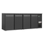 Serrco by Tefcold High-End-Backbar-Kühlschränke SCL-2222MU+, Anthrazit RAL 7021, EEK C
