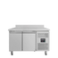 Vaiotec Gastro-Kühltisch, 2-türig inkl. Aufkantung – Monoblock, 1360 × 700 mm
