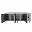 Vaiotec Gastro-Kühltisch, 4-türig inkl. Aufkantung – Monoblock, 2230 × 700 mm, Bild 4