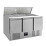 Vaiotec Gastro-Saladette, 3-fach mit Klappdeckel, 1365 × 700 mm, Bild 2