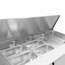 Vaiotec Gastro-Saladette, 3-fach mit Klappdeckel, 1365 × 700 mm, Bild 7