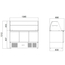 Vaiotec Gastro-Saladette, 3-fach mit eckigem Glasaufsatz, 1365 × 700 mm, Bild 11