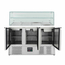 Vaiotec Gastro-Saladette, 3-fach mit eckigem Glasaufsatz, 1365 × 700 mm, Bild 3