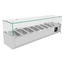 Vaiotec Gastro-Kühlaufsatz mit Glasabdeckung 7xGN1/4, 1500 × 335 mm, Bild 3