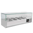 Vaiotec Gastro-Kühlaufsatz mit Glasabdeckung 3xGN1/3 + 1xGN1/2, 1200 × 395 mm, Bild 2