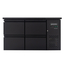 Vaiotec Gastro-Barkühltisch schwarz, 4 Schubladen – 280 l, 1465 × 520 mm