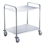 Vaiotec Servierwagen Edelstahl, 2 Böden, 860 × 540 mm