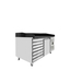 Vaiotec Gastro-Pizzakühltisch, 1-türig & 7 Schubladen schwarz, 1510 × 800 mm, Bild 2