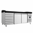 Vaiotec Gastro-Pizzakühltisch, 2-türig & 7 Schubladen schwarz, 2020 × 800 mm, Bild 3