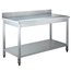 Vaiotec Gastro-Arbeitstisch, mit Grundboden & Aufkantung, 1400 × 700 mm