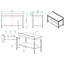 Vaiotec Gastro-Arbeitstisch, mit Grundboden & Aufkantung, 1500 × 700 mm, Bild 3