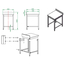 Vaiotec Gastro-Arbeitstisch, unterfahrbar mit Aufkantung, 600 × 600 mm, Bild 4