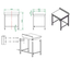 Vaiotec Gastro-Arbeitstisch, unterfahrbar mit Aufkantung, 800 × 600 mm, Bild 4