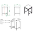 Vaiotec Gastro-Arbeitstisch, unterfahrbar, 600 × 600 mm, Bild 4