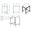 Vaiotec Gastro-Arbeitstisch, unterfahrbar, 700 × 600 mm, Bild 4