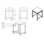 Vaiotec Gastro-Arbeitstisch, unterfahrbar, 700 × 700 mm, Bild 4