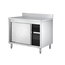 Vaiotec Gastro-Arbeitsschrank, 2 Schiebetüren & Aufkantung, 1400 × 700 mm, Bild 2