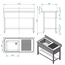 Vaiotec Gastro-Spültisch, 1 Becken links und Abtropffläche, 1200 × 600 mm, Bild 4