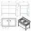 Vaiotec Gastro-Spültisch, 2 Becken, 1200 × 700 mm, Bild 2