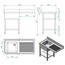 Vaiotec Gastro-Spülcenter, 1 Becken links, 1200 × 600 mm, Bild 2