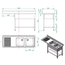Vaiotec Gastro-Spülcenter, 2 Becken rechts, 1600 × 600 mm, Bild 4