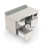 Vaiotec Topline Gastro-Kühltisch, 2-fach GN 1/1 mit 4 Schubladen & Aufkantung, 1345 × 700 mm, Bild 2