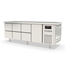 Vaiotec Topline Gastro-Kühltisch, 4-fach GN 1/1 mit 6 Schubladen, 1 Tür, 2245 × 700 mm