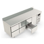 Vaiotec Topline Gastro-Kühltisch, 4-fach GN 1/1 mit 6 Schubladen, 1 Tür & Aufkantung, 2245 × 700 mm, Bild 2