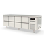 Vaiotec Topline Gastro-Kühltisch, 4-fach GN 1/1 mit 8 Schubladen, 2245 × 700 mm