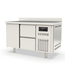 Vaiotec Topline Gastro-Tiefkühltisch, 2-fach GN 1/1 mit 2 Schubladen, 1 Tür & Aufkantung, 1345 × 700 mm