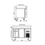 Vaiotec Topline Gastro-Tiefkühltisch, 2-fach GN 1/1 mit 4 Schubladen & Aufkantung, 1345 × 700 mm, Bild 3