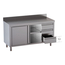 Vaiotec Topline Gastro-Arbeitsschrank, 1 Flügeltür, 3 Schubladen rechts & Aufkantung, 1200 × 600 mm, Bild 2