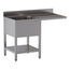 Vaiotec Topline Gastro-Spülcenter, 1 Becken links, 1200 × 700 mm