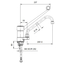 Vaiotec Topline Mischbatterie mit Schwenkhahn & Einhebelmischer – Einloch, 55 × 245 mm, Bild 3