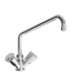 Vaiotec Topline Mischbatterie mit Schwenkhahn & 2 Mischventilen – Einloch, 55 × 300 mm