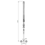 Vaiotec Topline Geschirrwaschbrause mit Schwenkauslauf & 2 Mischventilen Wandmontage – Zweiloch, 155 × 350 mm, Bild 2