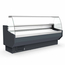 Vaiotec Topline Gastro-Kühltheke 250 – gebogenes Frontglas grau, 2465 × 800 mm