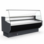 Vaiotec Topline Gastro-Kühltheke 250 – gerades Frontglas schwarz, 2465 × 800 mm