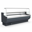 Vaiotec Topline Gastro-Kühltheke 250 – gerades Frontglas grau, 2465 × 800 mm