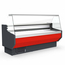 Vaiotec Topline Gastro-Kühltheke 100 – gerades Frontglas rot, 1025 × 800 mm