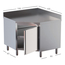 Vaiotec Topline Eckarbeitsschrank, Flügeltür und Aufkantung, passend für 600er Tiefe, 1000 × 1000 mm, Bild 2