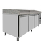 Vaiotec Gastro-Pizzakühltisch, 3-türig grau inkl. Gastro-Kühlaufsatz GN 1/4, 2020 × 800 mm, Bild 9