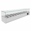 Vaiotec Gastro-Pizzakühltisch, 2-türig & 7 Schubladen grau inkl. Gastro-Kühlaufsatz GN 1/4, 2020 × 800 mm, Bild 3