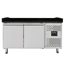 Vaiotec Gastro-Pizzakühltisch, 2-türig schwarz inkl. Gastro-Kühlaufsatz GN 1/3, 1510 × 800 mm, Bild 7