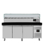 Vaiotec Gastro-Pizzakühltisch, 3-türig schwarz inkl. Gastro-Kühlaufsatz GN 1/3, 2020 × 800 mm