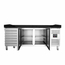 Vaiotec Gastro-Pizzakühltisch, 2-türig & 7 Schubladen schwarz inkl. Gastro-Kühlaufsatz GN 1/4, 2020 × 800 mm, Bild 10