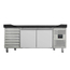 Vaiotec Gastro-Pizzakühltisch, 2-türig & 7 Schubladen schwarz inkl. Gastro-Kühlaufsatz GN 1/4, 2020 × 800 mm, Bild 7